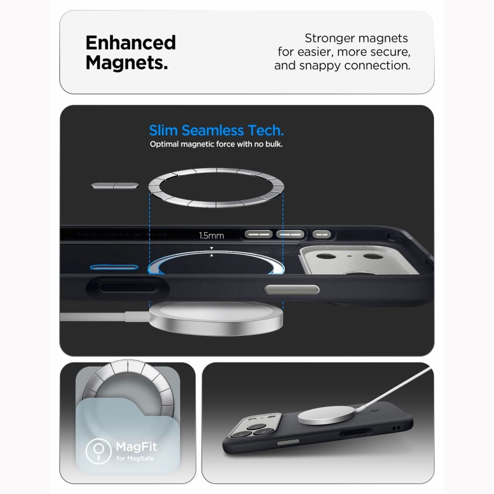 Spigen Nano Pop Magsafe apvalks iPhone 17 Pro / 18 Pro, melns
