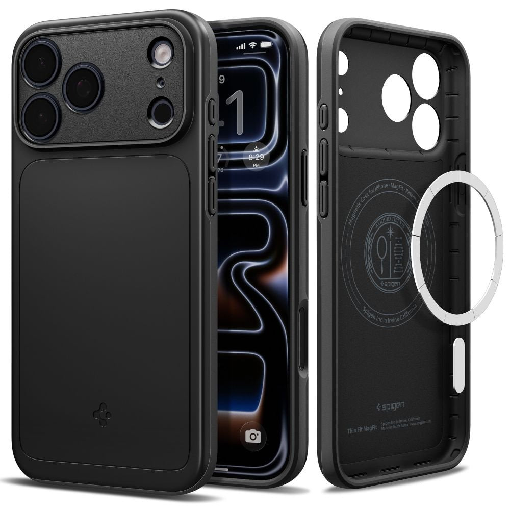 Spigen Thin Fit Magsafe apvalks iPhone 17 Pro / 18 Pro, melns