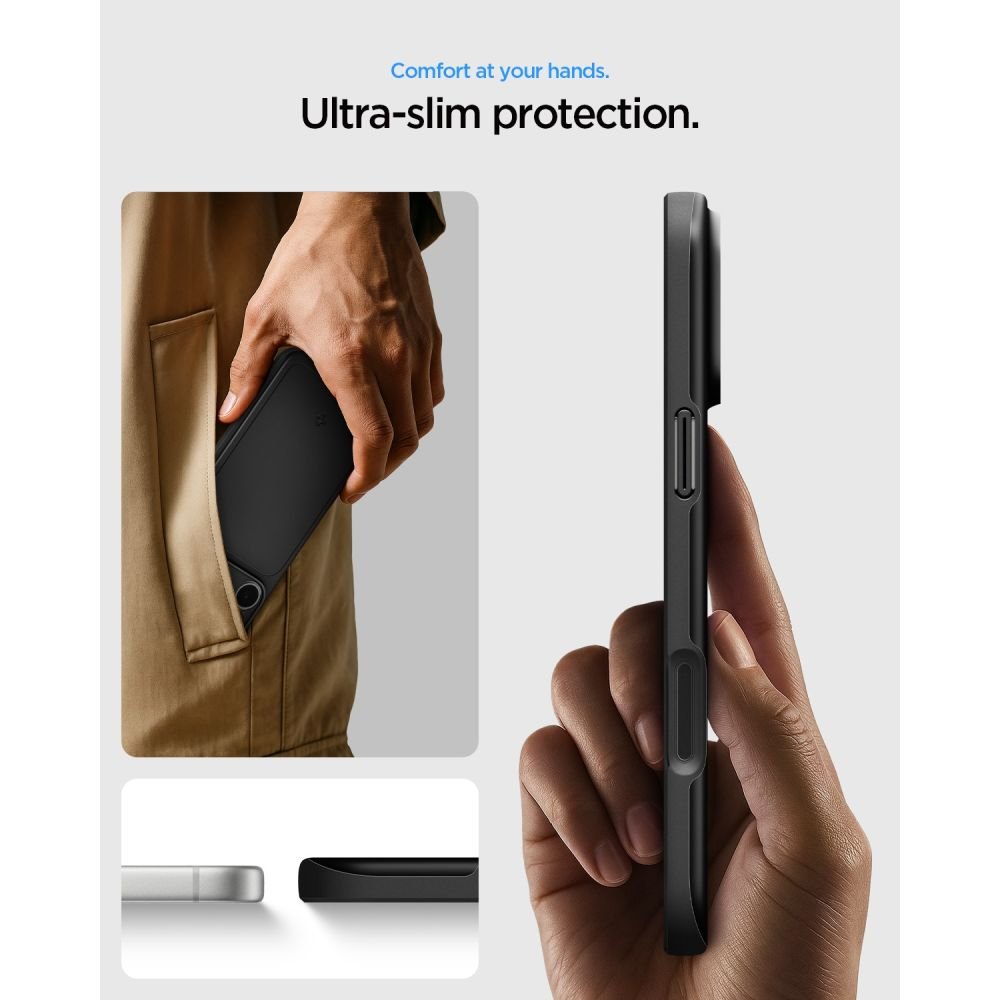 Spigen Thin Fit Magsafe apvalks iPhone 17 Pro / 18 Pro, melns