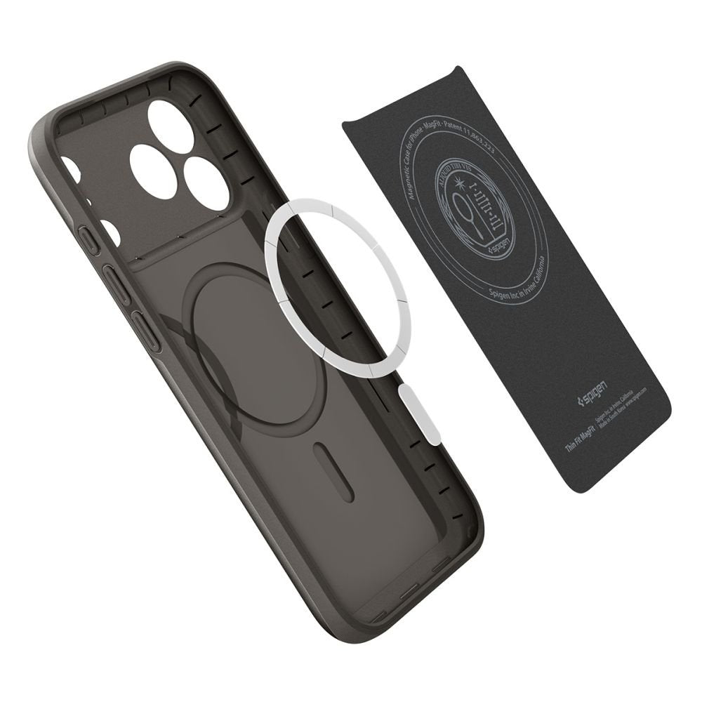 Spigen Thin Fit Magsafe apvalks iPhone 17 Pro / 18 Pro, grafīta krāsā