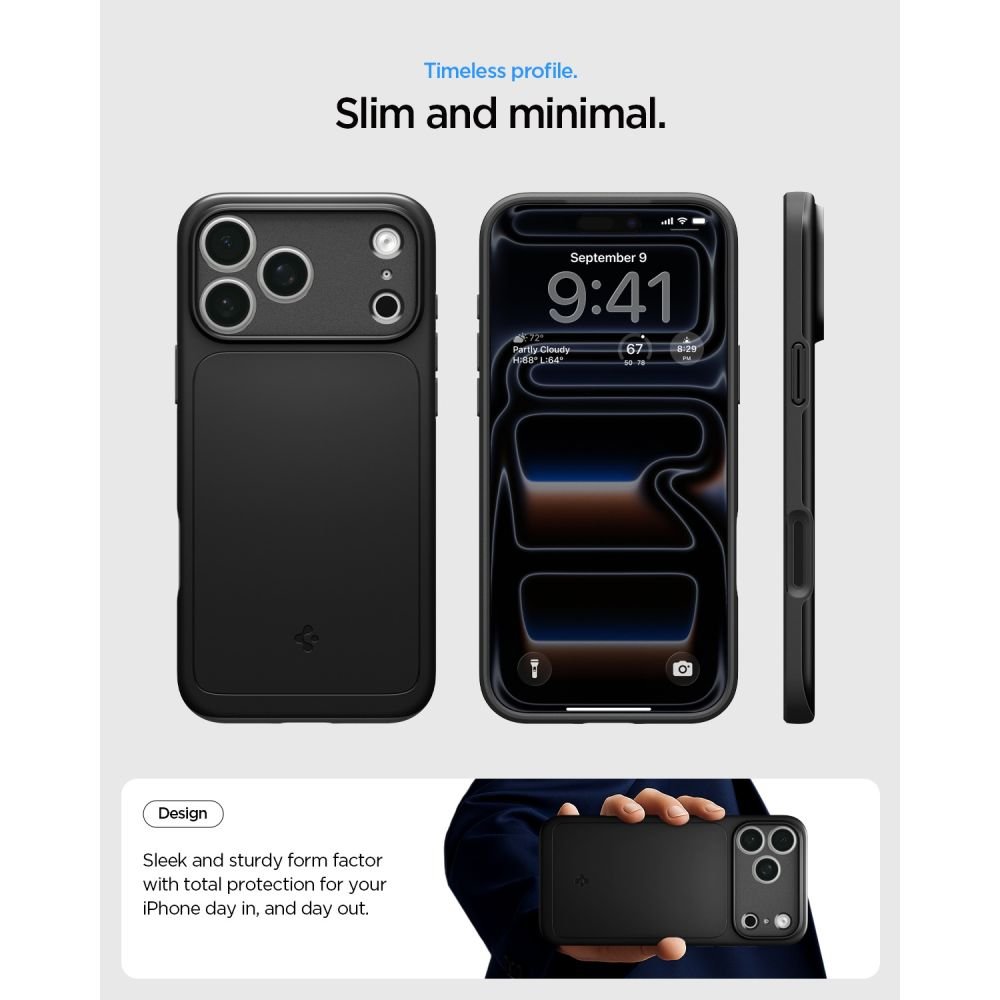 Spigen Thin Fit Magsafe apvalks iPhone 17 Pro Max / 18 Pro Max, melns