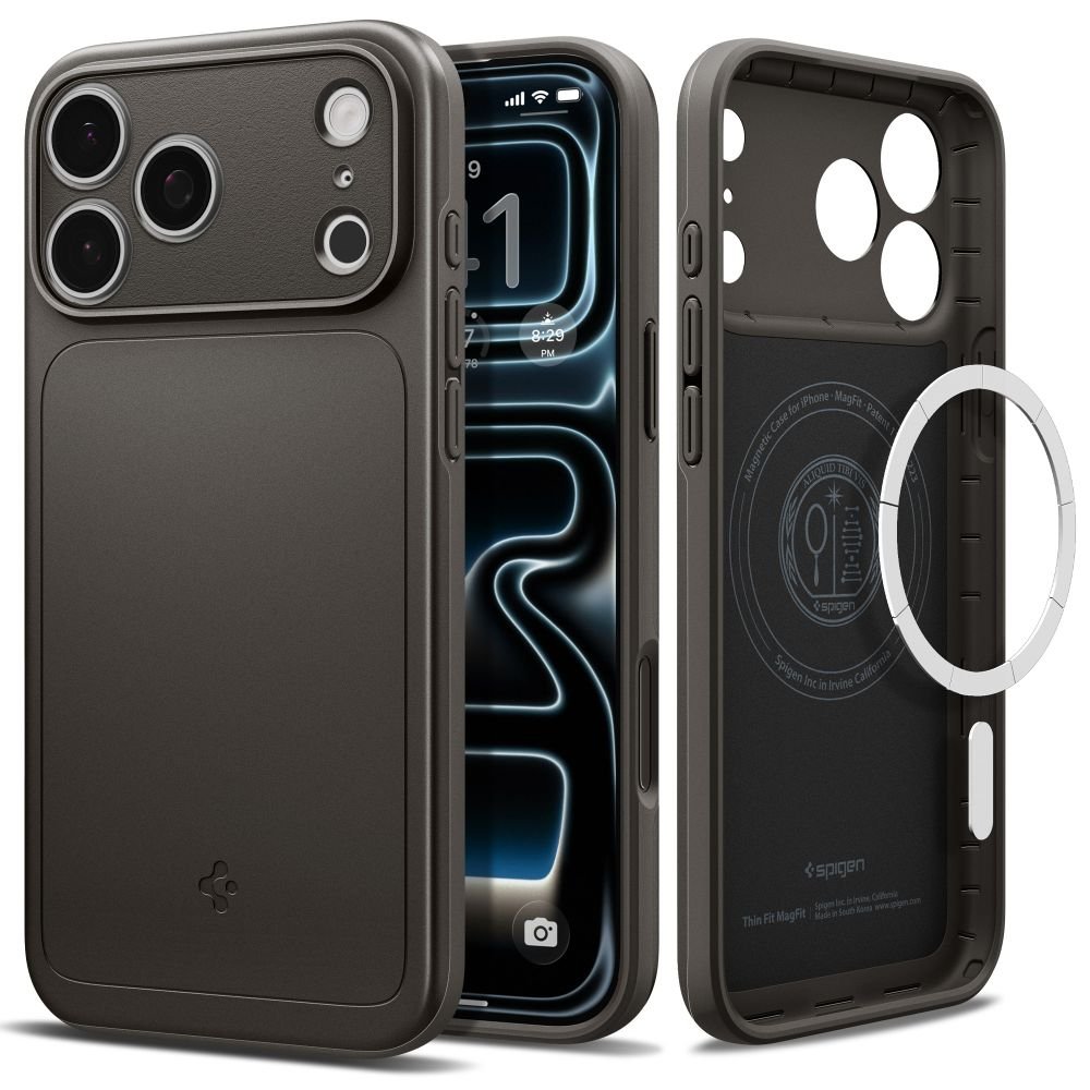 Spigen Thin Fit Magsafe apvalks iPhone 17 Pro Max / 18 Pro Max, grafīta krāsā