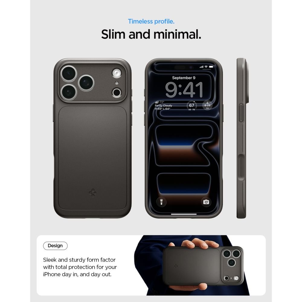 Spigen Thin Fit Magsafe apvalks iPhone 17 Pro Max / 18 Pro Max, grafīta krāsā