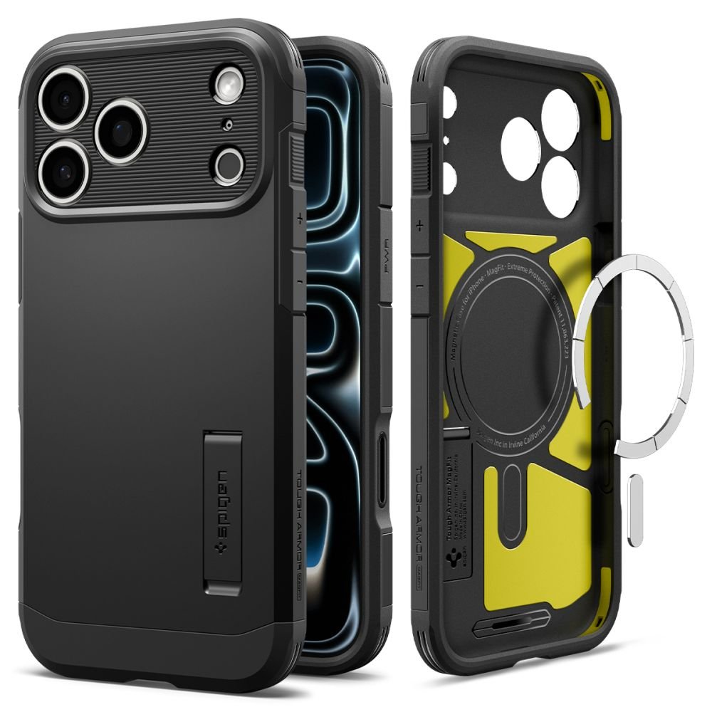 Spigen Tough Armor T Magsafe apvalks iPhone 17 Pro / 18 Pro, melns