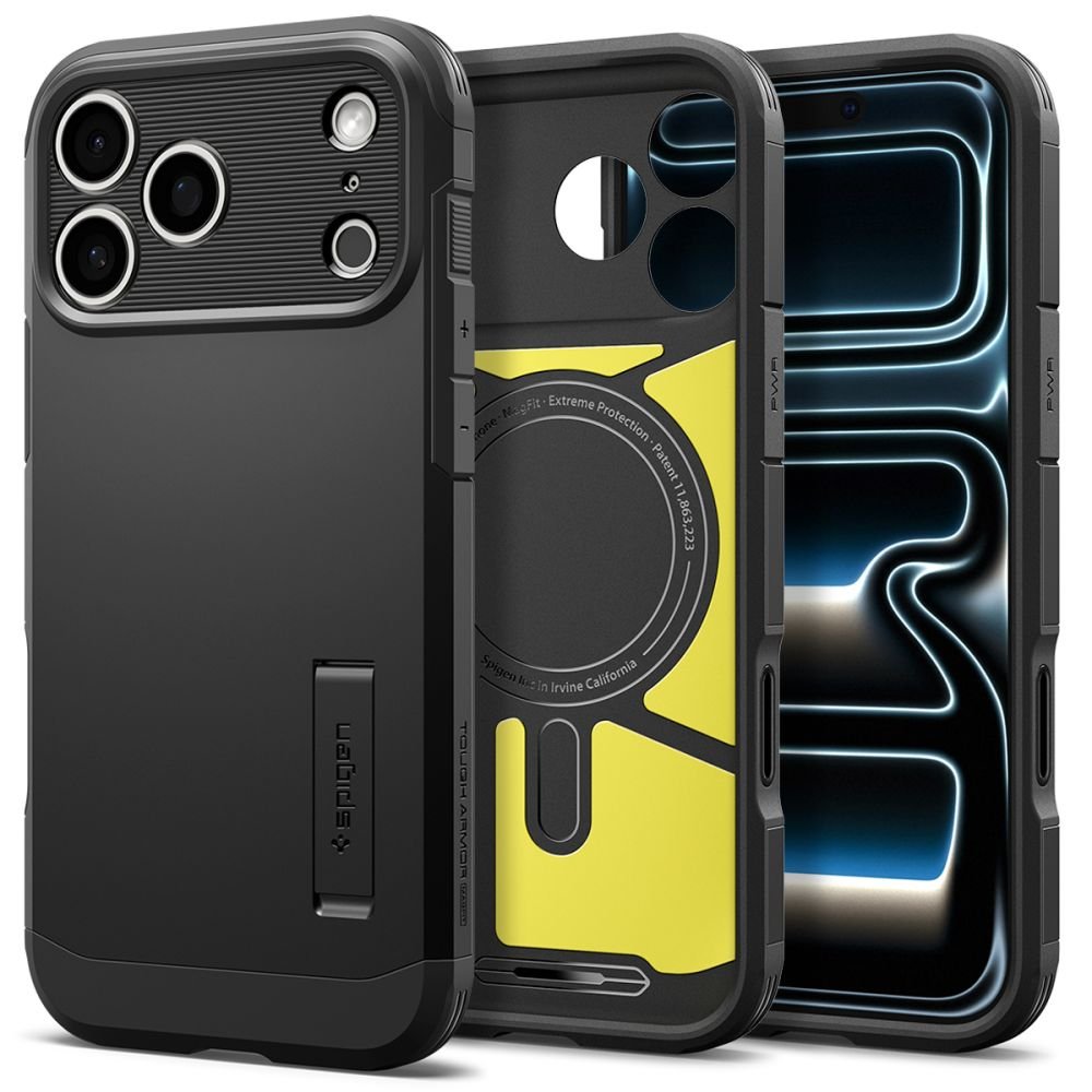 Spigen Tough Armor T Magsafe apvalks iPhone 17 Pro Max / 18 Pro Max, melns
