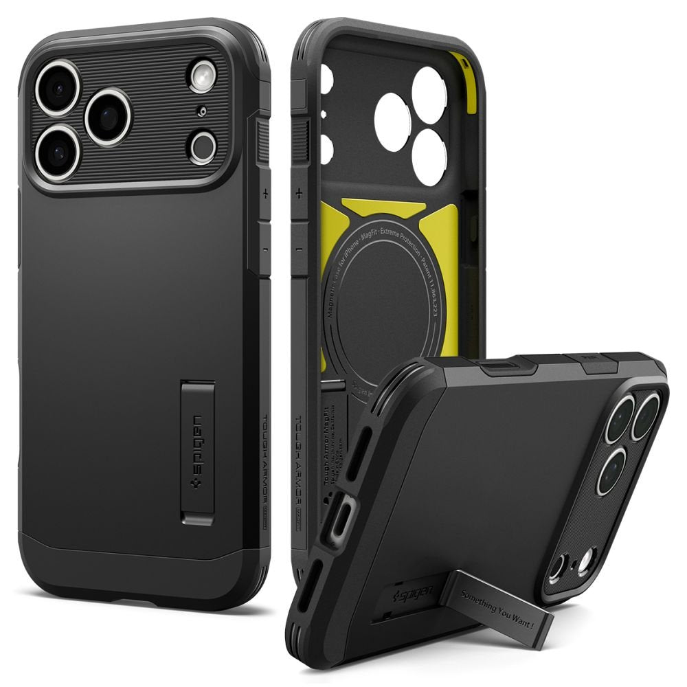 Spigen Tough Armor T Magsafe apvalks iPhone 17 Pro Max / 18 Pro Max, melns