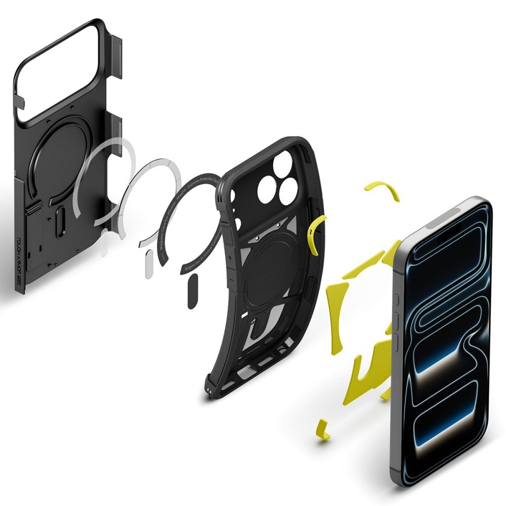 Spigen Tough Armor T Magsafe apvalks iPhone 17 Pro Max / 18 Pro Max, melns