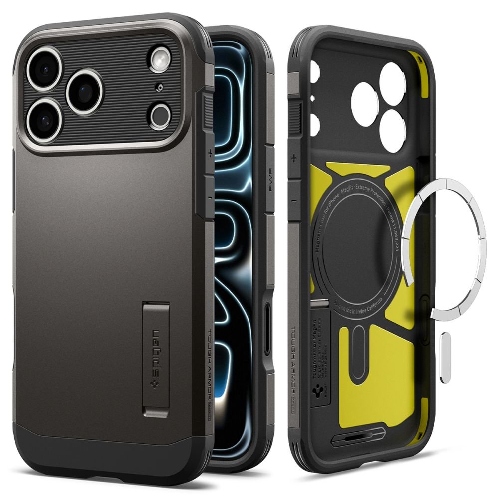 Spigen Tough Armor T Magsafe apvalks iPhone 17 Pro Max / 18 Pro Max, grafīta krāsā