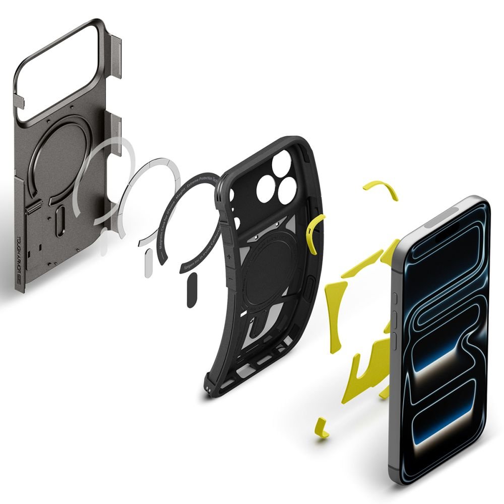 Spigen Tough Armor T Magsafe apvalks iPhone 17 Pro Max / 18 Pro Max, grafīta krāsā