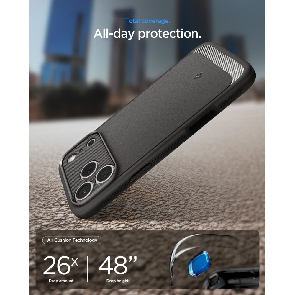 Spigen Rugged Armor MagSafe apvalks iPhone 17 Pro / 18 Pro, pelēks