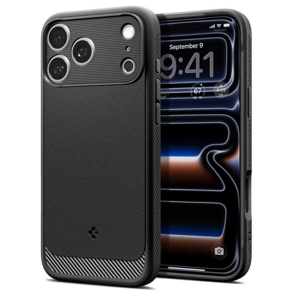 Spigen Rugged Armor MagSafe apvalks iPhone 17 Pro / 18 Pro, matēti melns