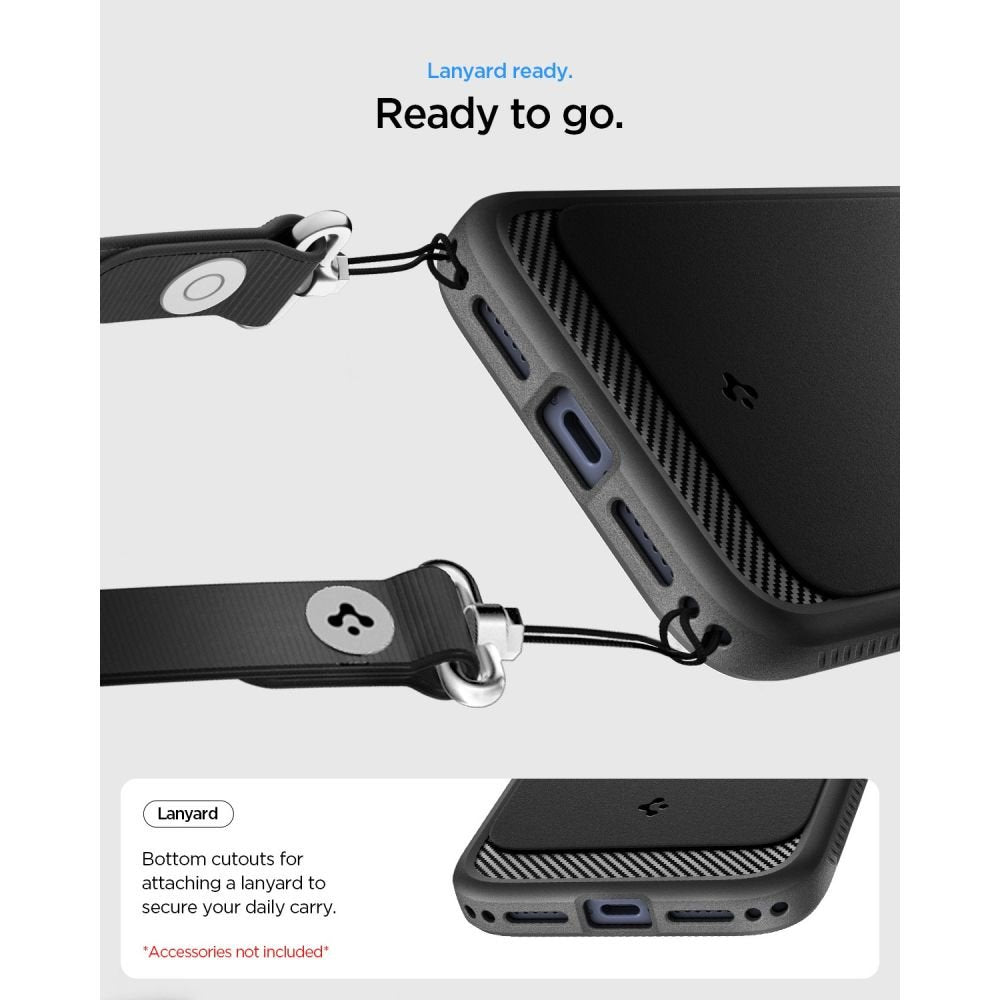 Spigen Rugged Armor MagSafe apvalks iPhone 17 Pro / 18 Pro, matēti melns