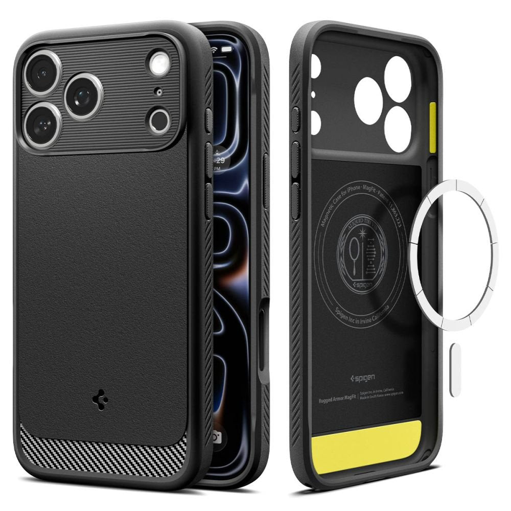 Spigen Rugged Armor MagSafe apvalks iPhone 17 Pro Max / 18 Pro Max, matēti melns