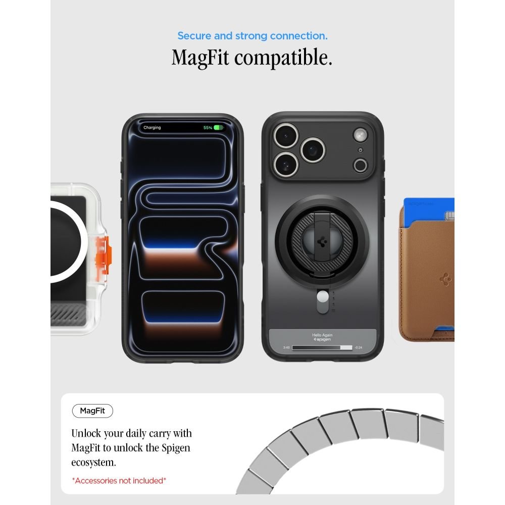 Spigen Ultra Hybrid MagSafe apvalks iPhone 17 Pro / 18 Pro, melns