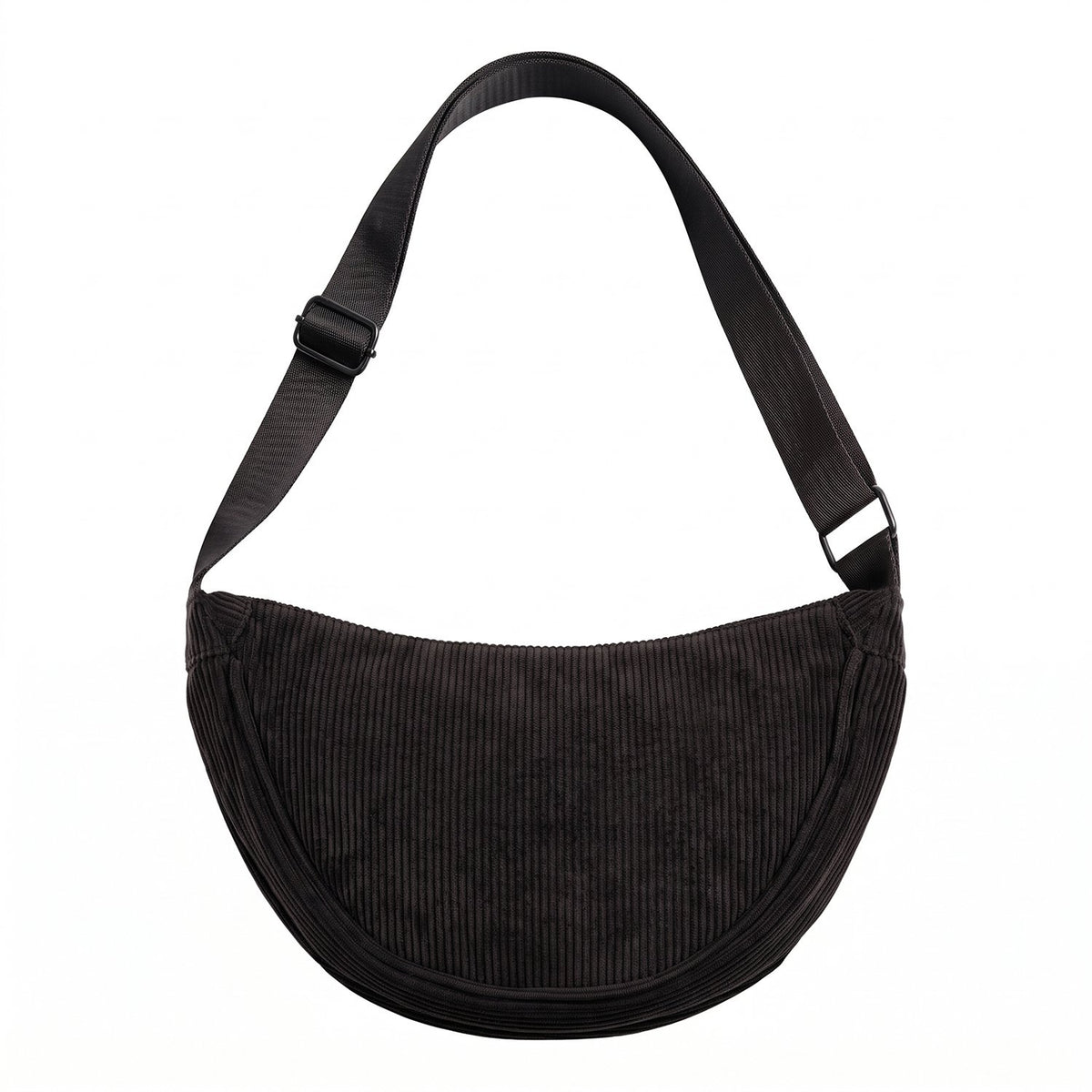 Universālā velveta „Moon Bag“ soma, melna