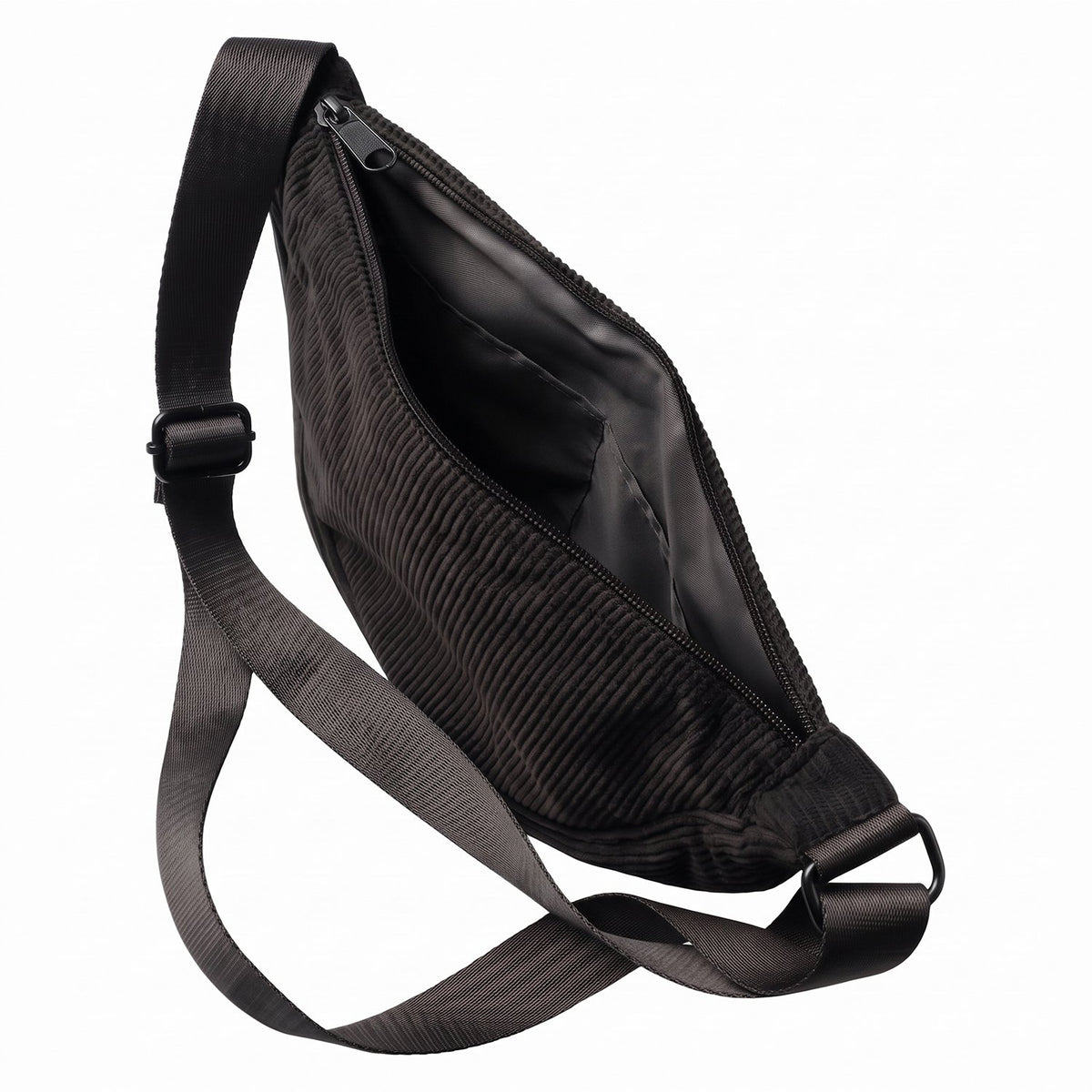 Universālā velveta „Moon Bag“ soma, melna
