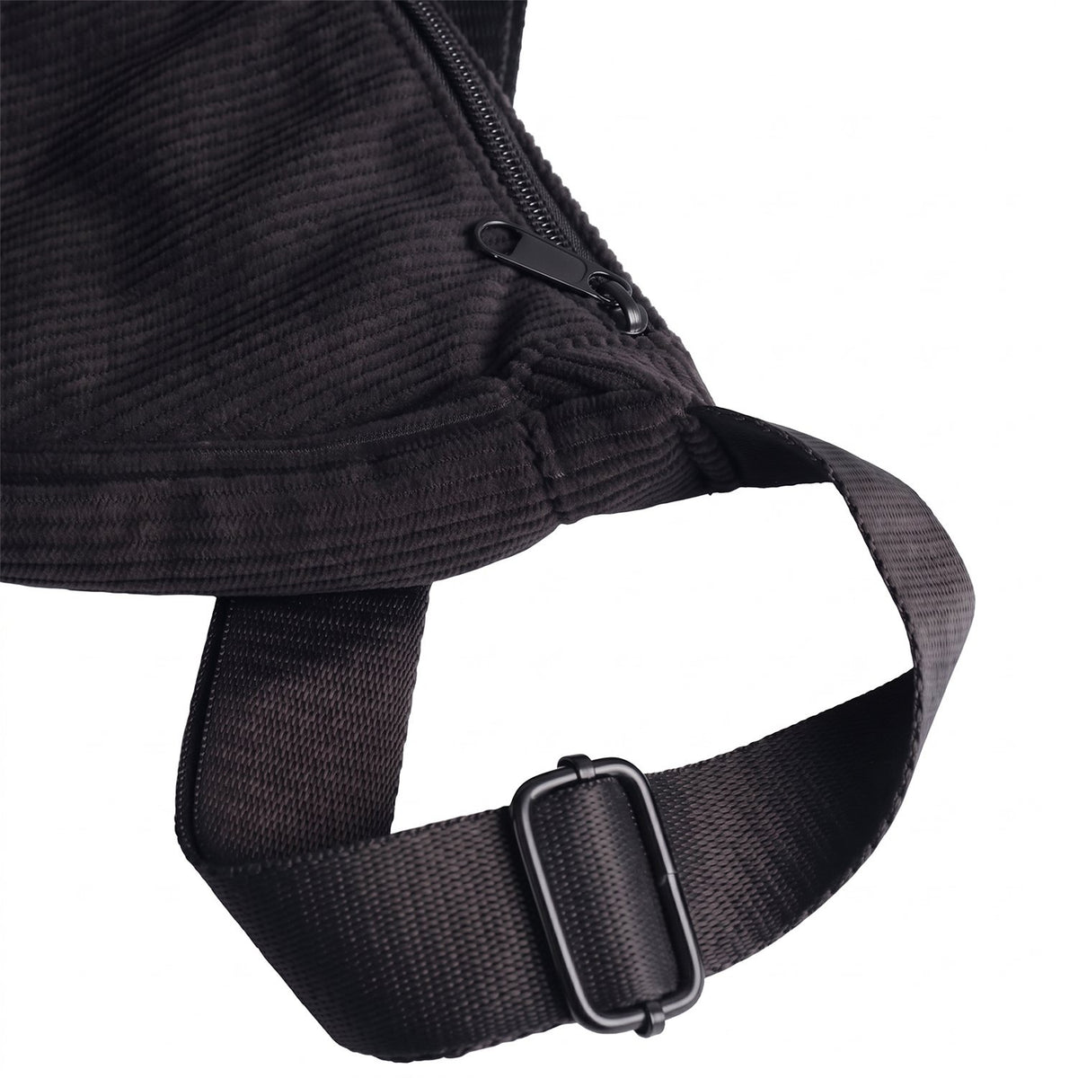 Universālā velveta „Moon Bag“ soma, melna