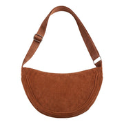 Universālā velveta „Moon Bag“ soma, brūna