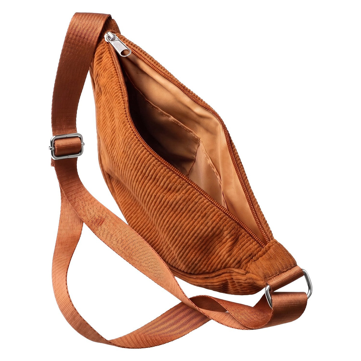 Universālā velveta „Moon Bag“ soma, brūna