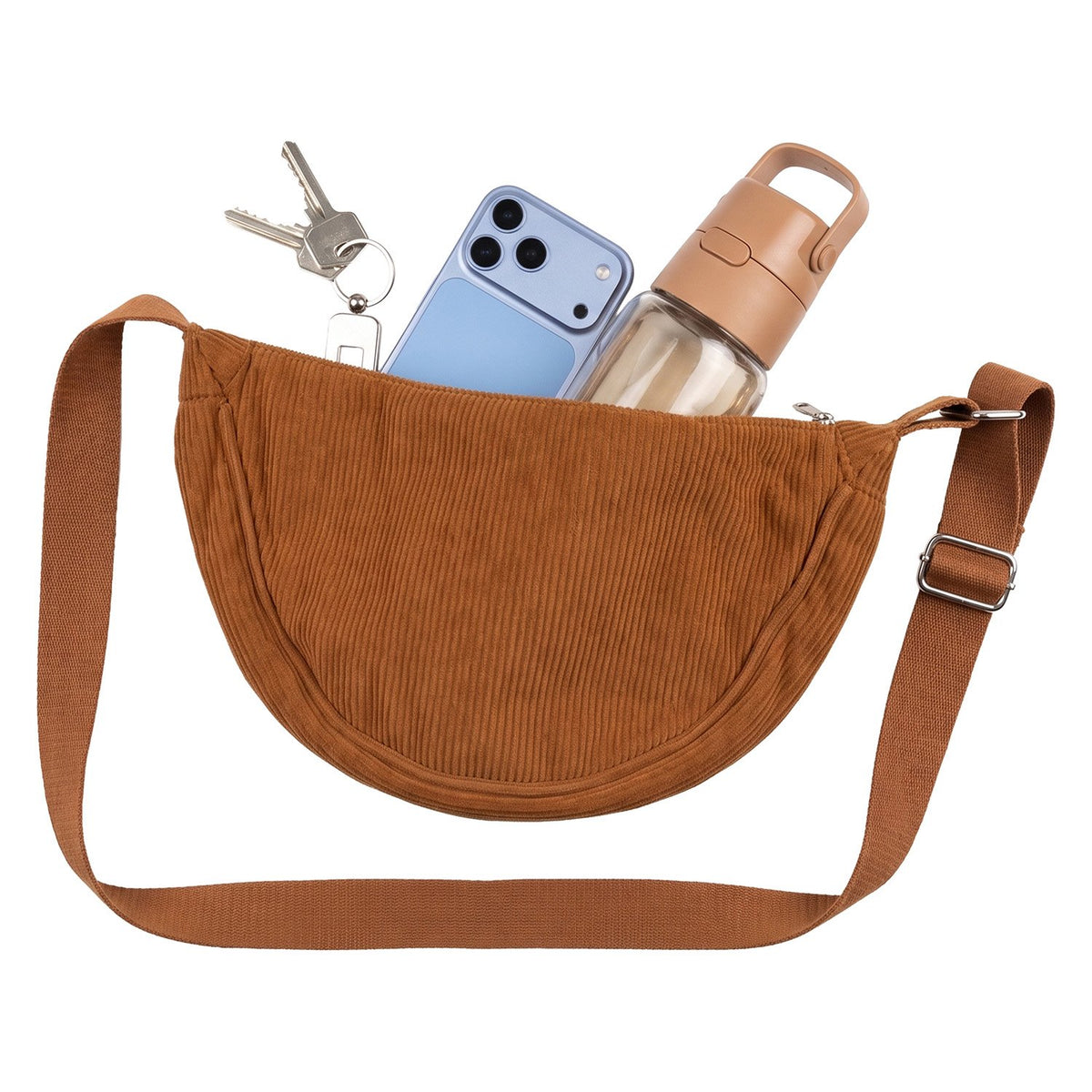 Universālā velveta „Moon Bag“ soma, brūna