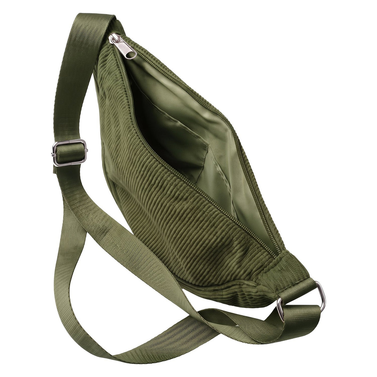 Universālā velveta „Moon Bag“ soma, zaļa
