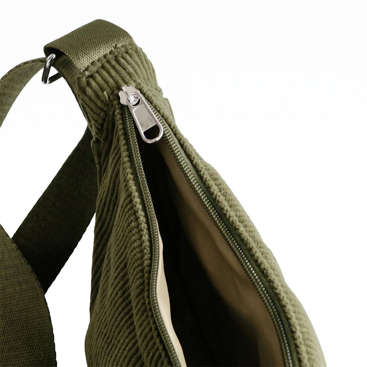 Universālā velveta „Moon Bag“ soma, zaļa