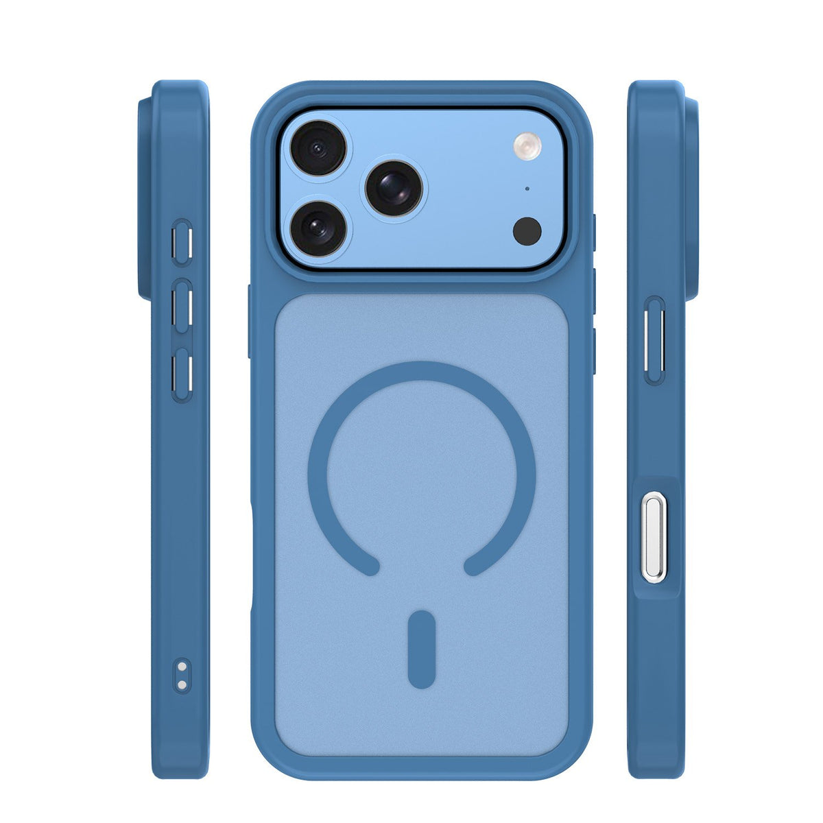 „Mag Matt“ apvalks iPhone 17 Pro 6,3" / iPhone 18 Pro 6,3" tumši zils ar lielu atvērumu