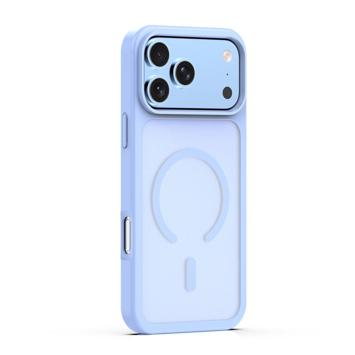 „Mag Matt“ apvalks iPhone 17 Pro 6,3" / iPhone 18 Pro 6,3" gaiši zils ar lielu atveri