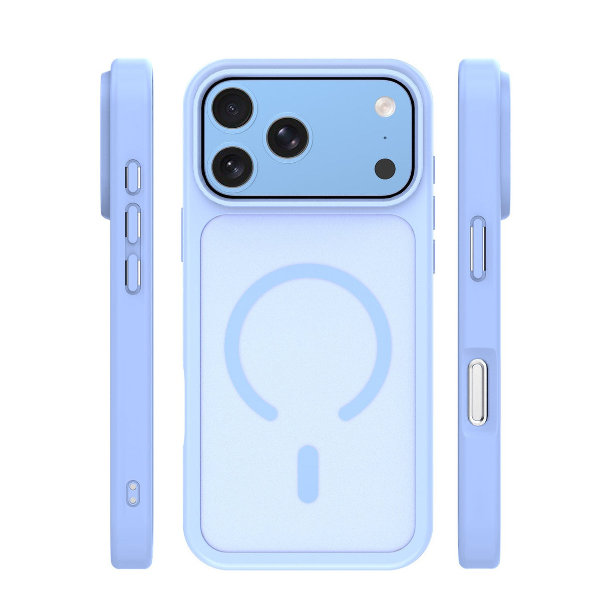 „Mag Matt“ apvalks iPhone 17 Pro Max 6,9" / 18 Pro Max 6,9" gaiši zils ar lielu atvērumu