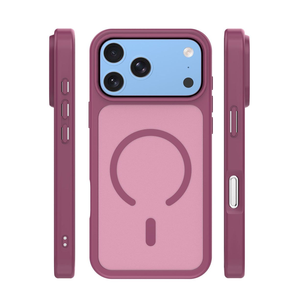 „Mag Matt“ apvalks iPhone 17 Pro Max 6,9" / 18 Pro Max 6,9" bordo krāsā ar lielu atvērumu