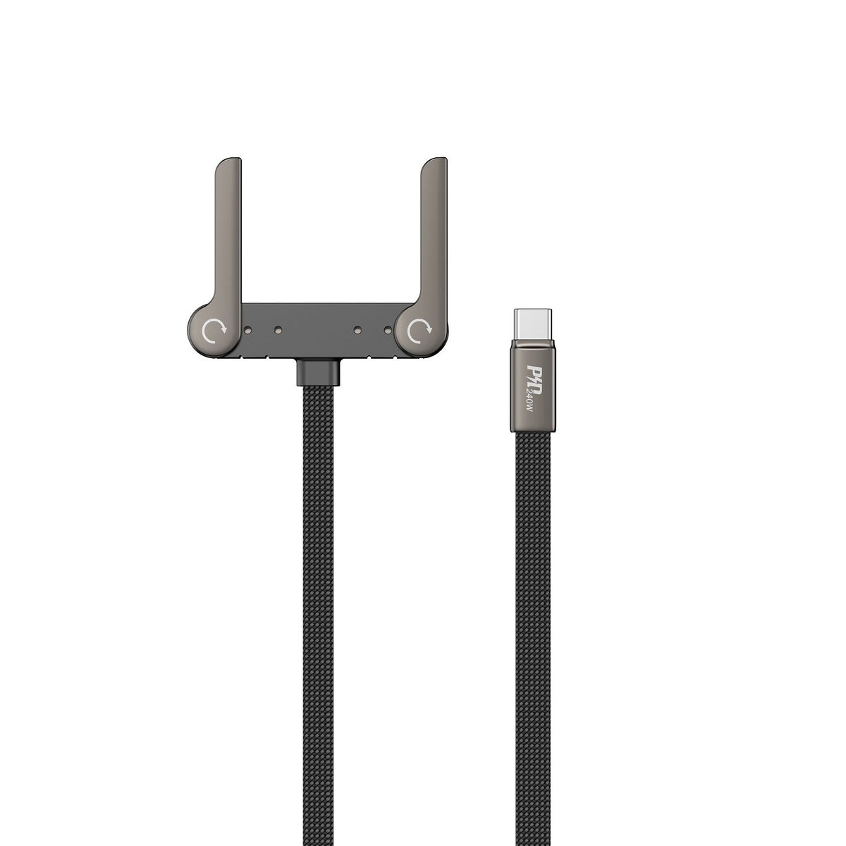Devia Ultra6 USB-C–USB-C kabelis, 1,5 m, 240 W, ar statīvu