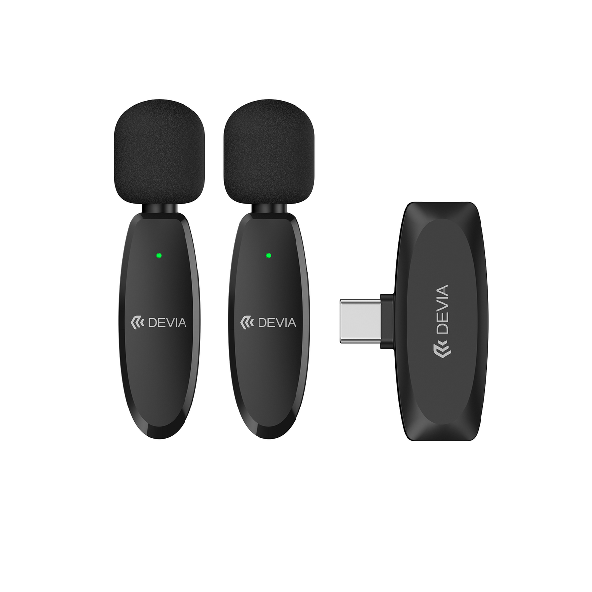 Devia mikrofons viedtālrunim Lite 1 USB-C 2-in-1, melns