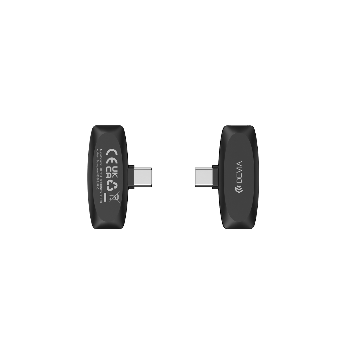 Devia mikrofons viedtālrunim Lite 1 USB-C 2-in-1, melns