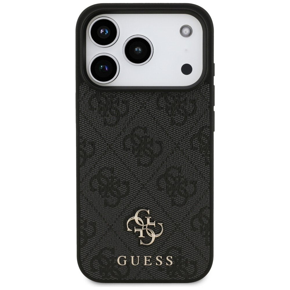 Guess 4G Small Classic Logo MagSafe vāciņš iPhone 18 Pro / 17 Pro, melns