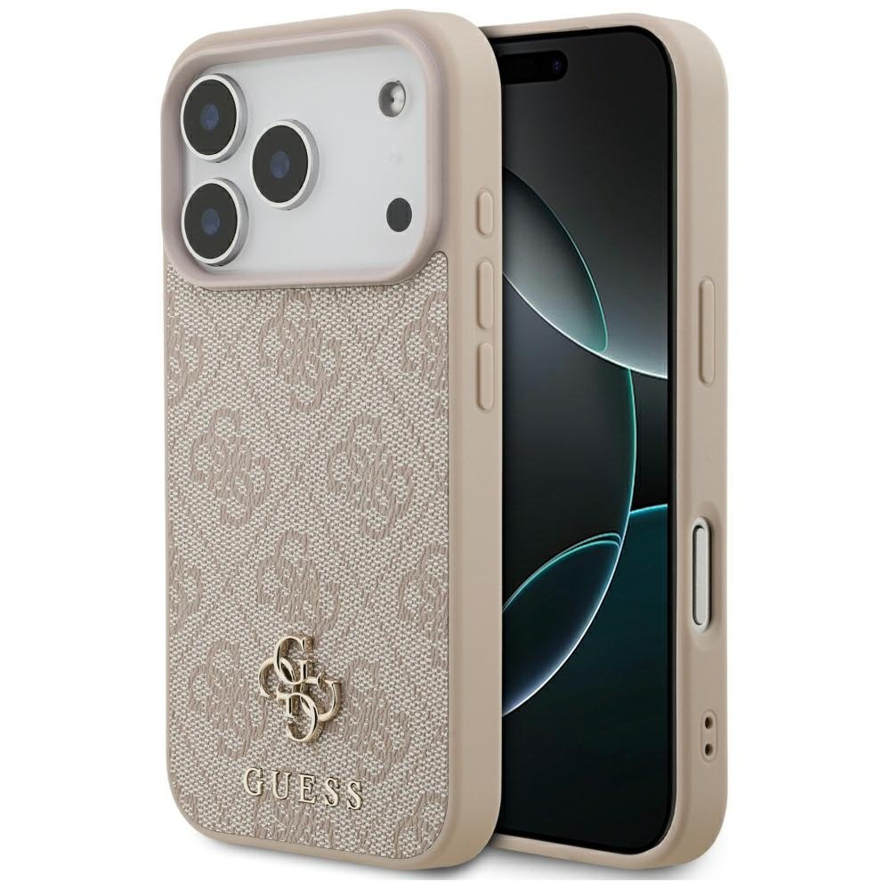 Guess 4G Small Classic Logo MagSafe vāciņš iPhone 18 Pro / 17 Pro, rozā krāsā