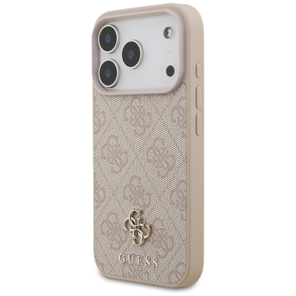 Guess 4G Small Classic Logo MagSafe vāciņš iPhone 18 Pro / 17 Pro, rozā krāsā
