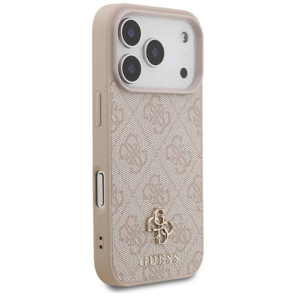 Guess 4G Small Classic Logo MagSafe vāciņš iPhone 18 Pro / 17 Pro, rozā krāsā
