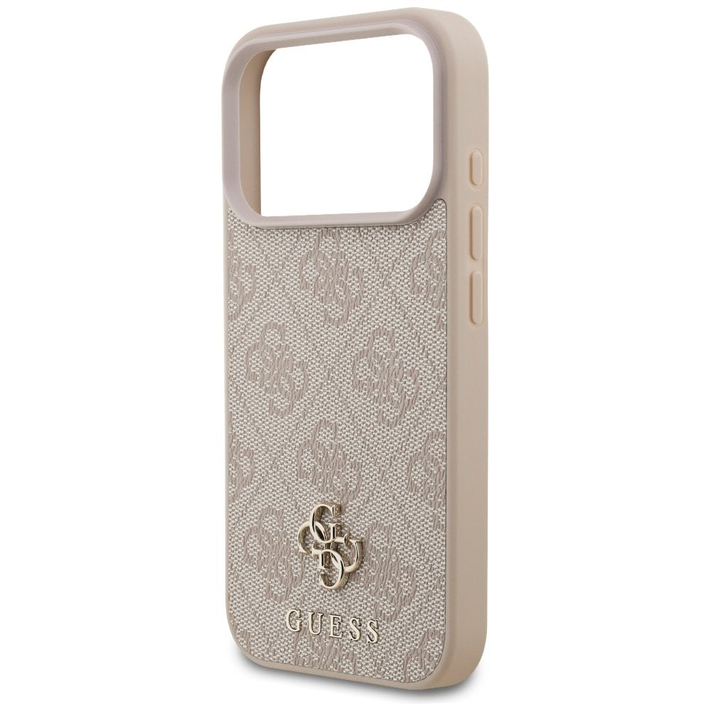 Guess 4G Small Classic Logo MagSafe vāciņš iPhone 18 Pro / 17 Pro, rozā krāsā