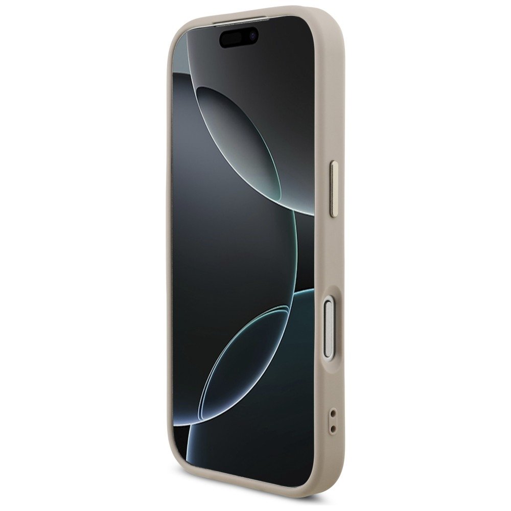 Guess 4G trīsstūra logotipa MagSafe vāciņš iPhone 18 Pro / 17 Pro, rozā zelta krāsā