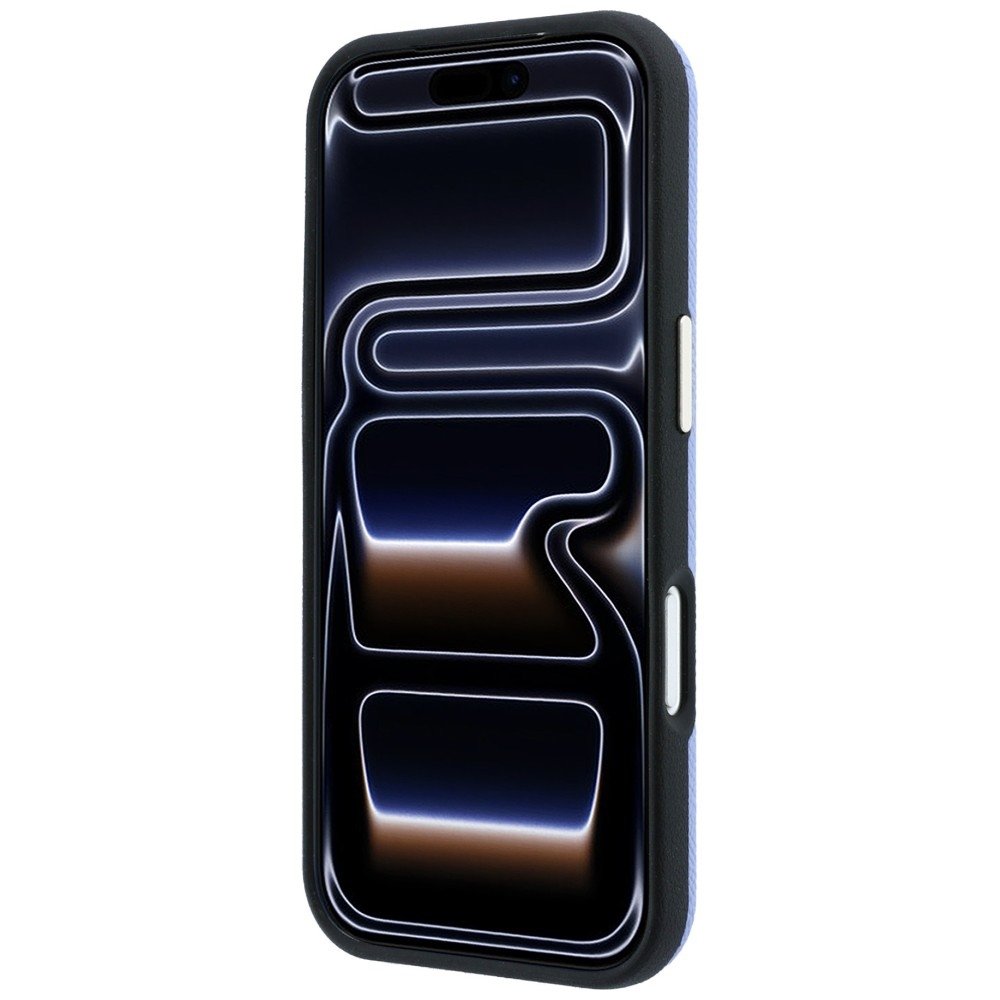 Guess vāciņš ar graudainu tekstūru un lielu logotipu no sveķiem iPhone 18 Pro Max / 17 Pro Max, zils