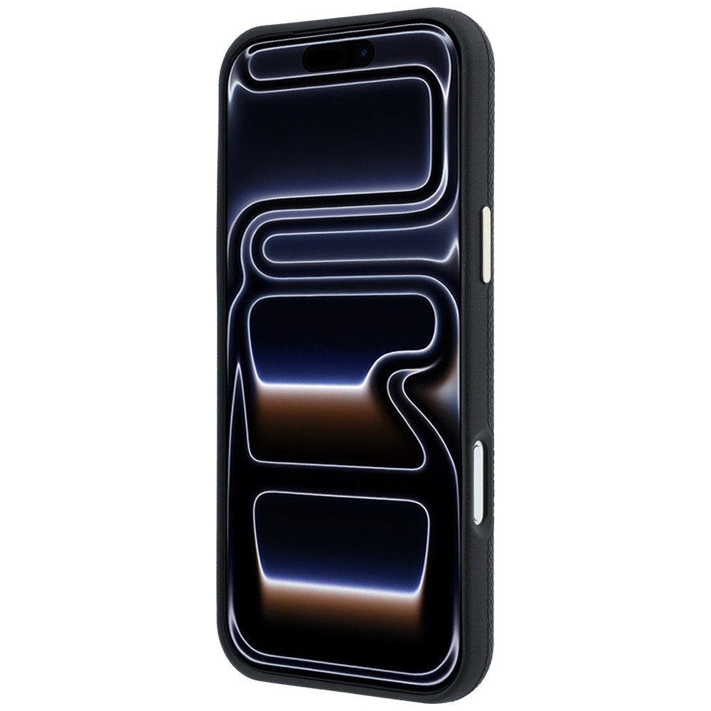 Guess apdarināts, apaļš, ar strassiem rotāts logotipa MagSafe vāciņš iPhone 18 Pro Max / 17 Pro Max, melns