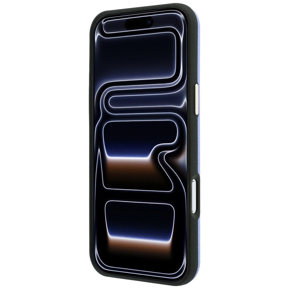 Guess raupjā tekstūras apaļais Strass logotipa MagSafe vāciņš iPhone 18 Pro Max / 17 Pro Max, zils