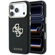Guess Smooth & Big Strass Logo vāciņš iPhone 18 Pro / 17 Pro, melns