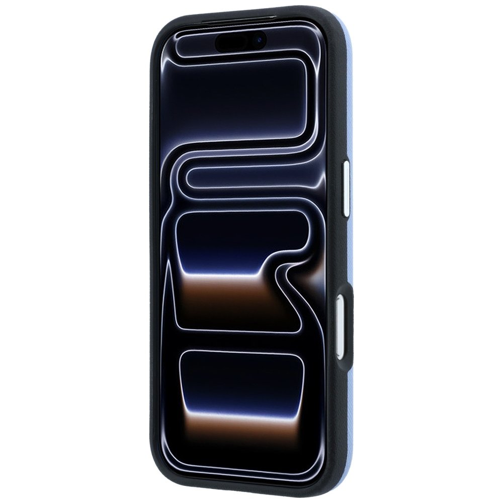 Karl Lagerfeld Saffiano ar Karl un Choupette attēliem, adatu un logotipa futrālis iPhone 18 Pro Max / 17 Pro Max, zils
