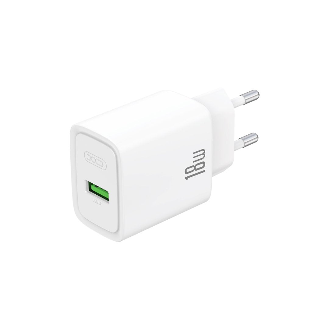 XO sienas lādētājs CE50 QC 18 W, 1x USB, balts