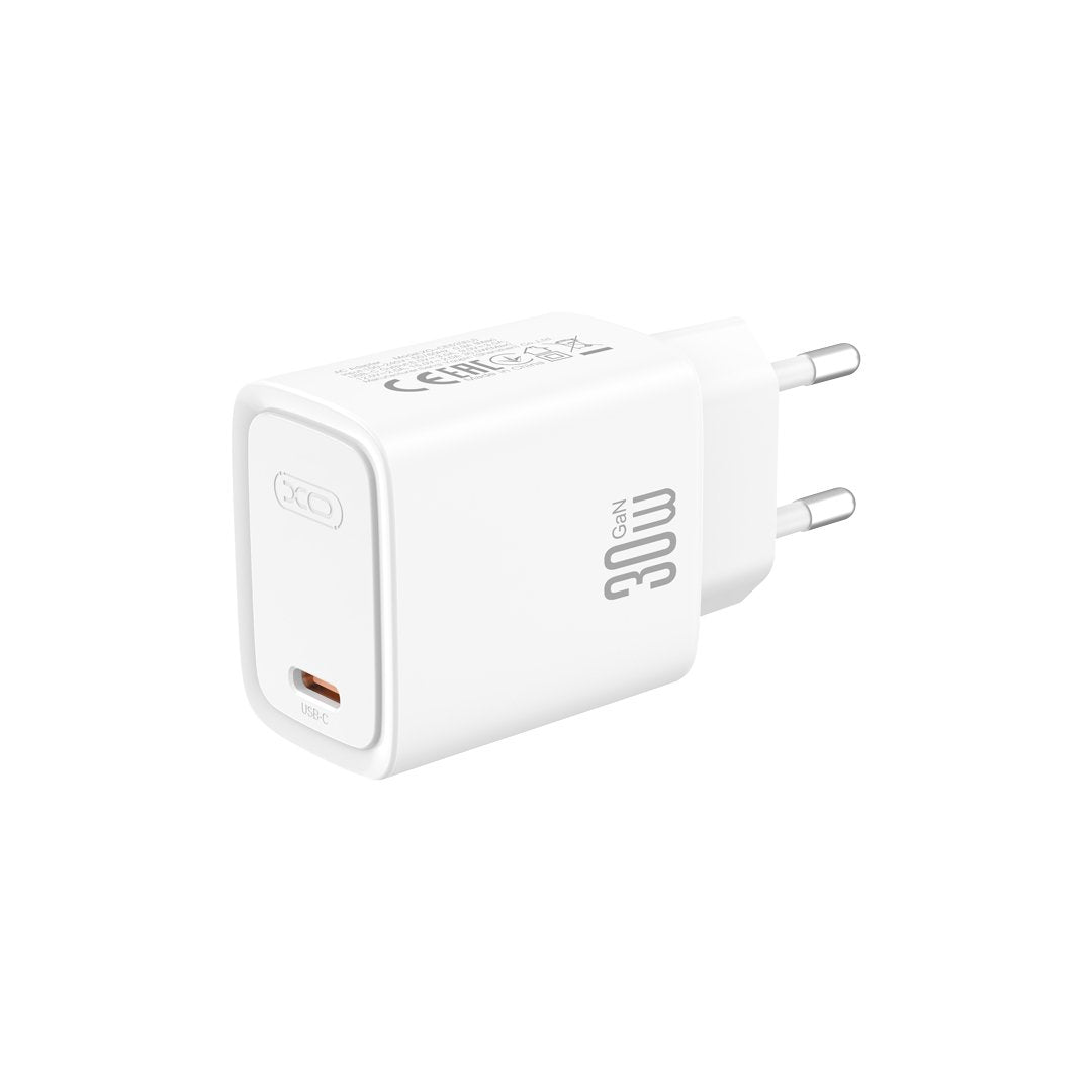 XO sienas lādētājs CE53 PD 30 W, 1x USB-C, balts