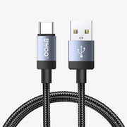 BWOO BO-X401C braided cable USB-A - USB-C 1m Fast Charging 3A black