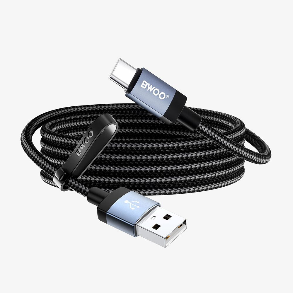 BWOO BO-X401C braided cable USB-A - USB-C 1m Fast Charging 3A black
