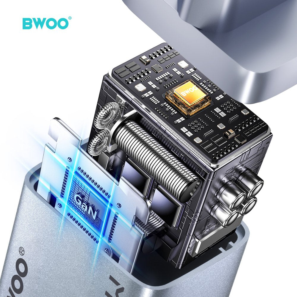 BWOO BO-CDA236 GaN wall charger 1xUSB-C 3A PD 30W grey with PPS