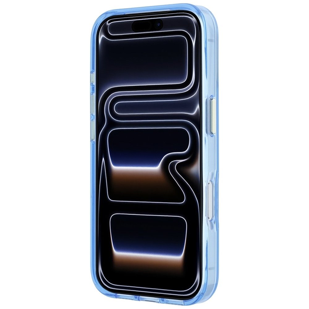 Guess IML 4G Script metāla vāciņš iPhone 18 Pro Max / 17 Pro Max, gaiši zils